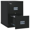 Fireking 17-3/4" W 2 Drawer File Cabinet, Black, Legal/Letter 2P1825-CBL